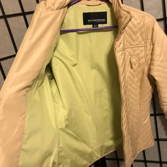 🍁WEATHERPROOF BRAND JACKET, VERSATILE FOR SPRING AND FALL🍂 - BEIGE, SIZE SMALL - Picture 4 of 9